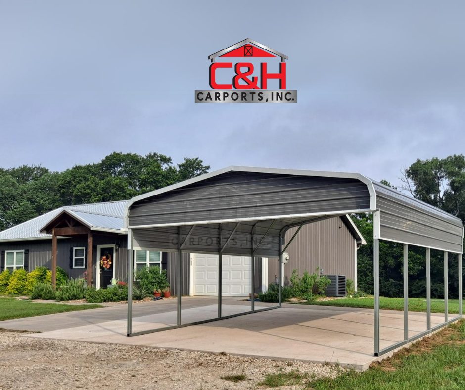 Custom steel carport installation