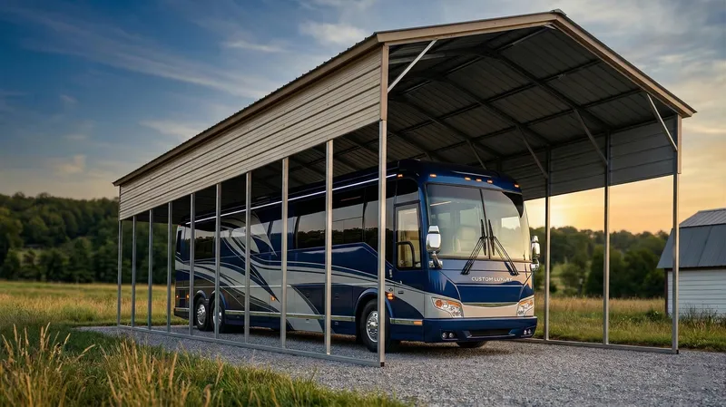 RV cover metal building carport
