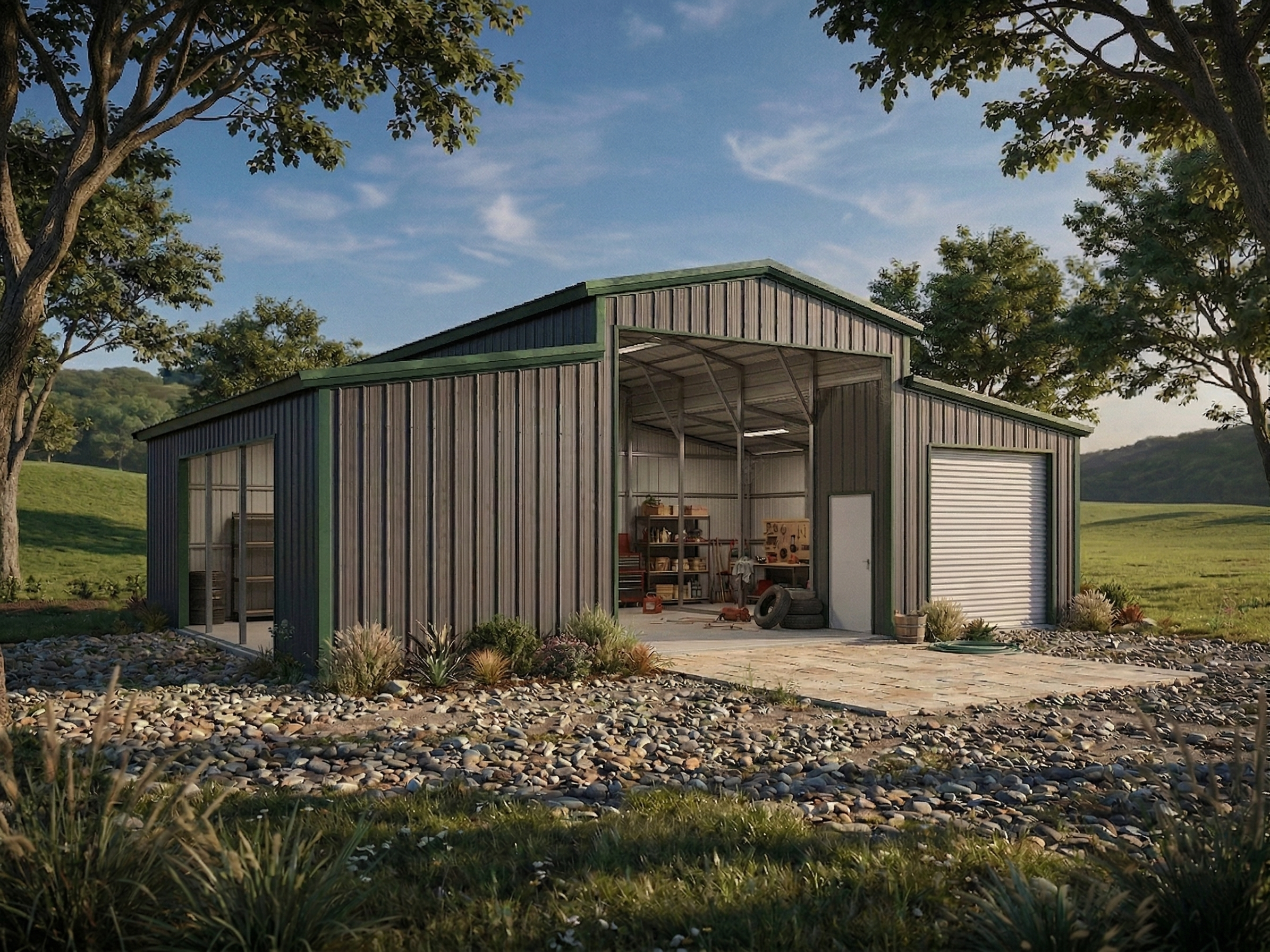 Texas A-Frame barn metal building